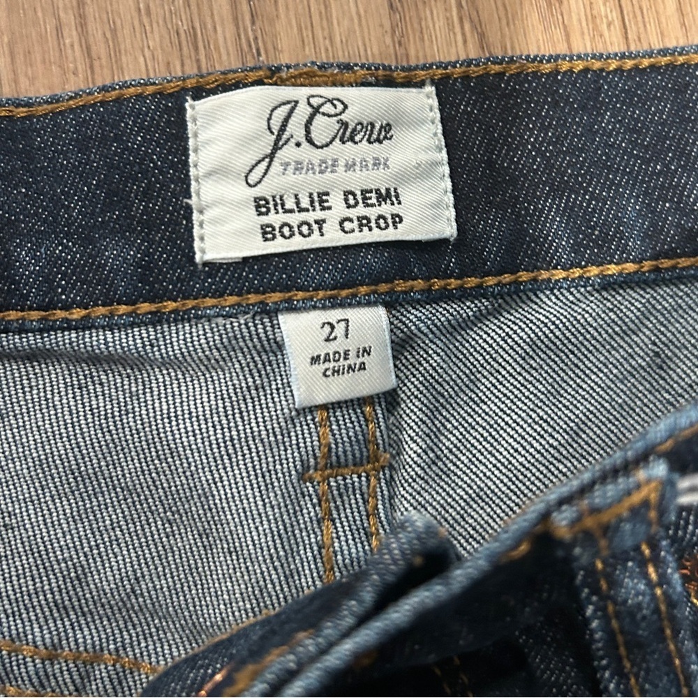 J.Crew Billie Demi Boot Crop Jeans Size 27 High Rise Excellent Condition - Picture 5 of 9